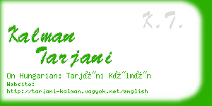 kalman tarjani business card